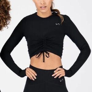 TLF Revive Long Sleeve Crop Top Black